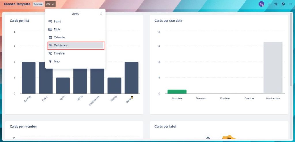 متابعة التقدّم من خلال التقارير في Trello