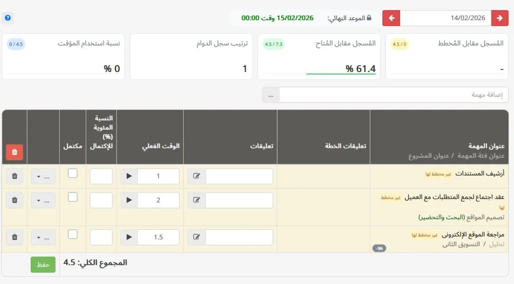 تتبع الوقت في بديل لـ TaskBrowse - Jira