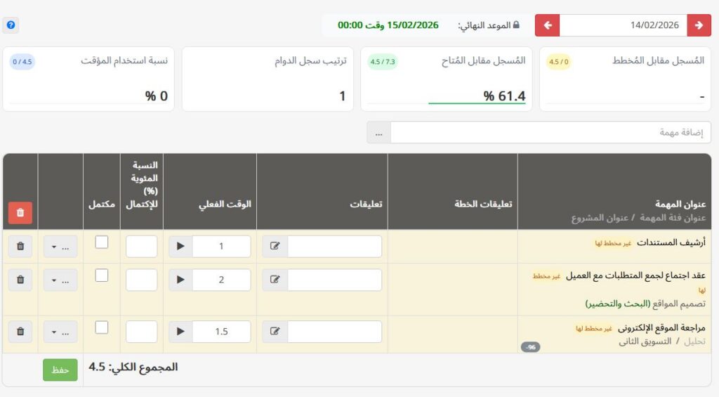 تتبع الوقت في بديل لـ TaskBrowse - Jira