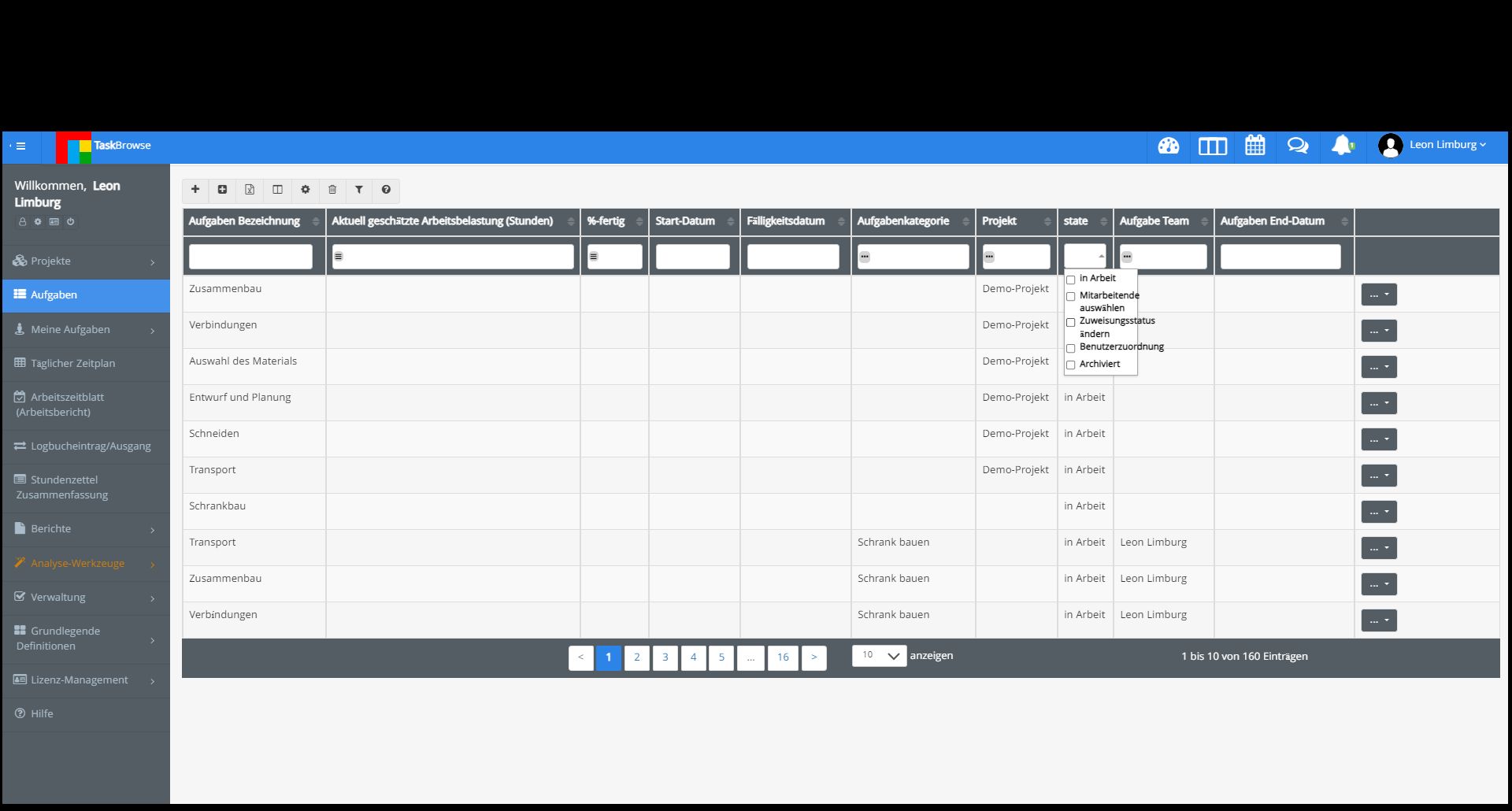 Online-Projektmanagement update february
