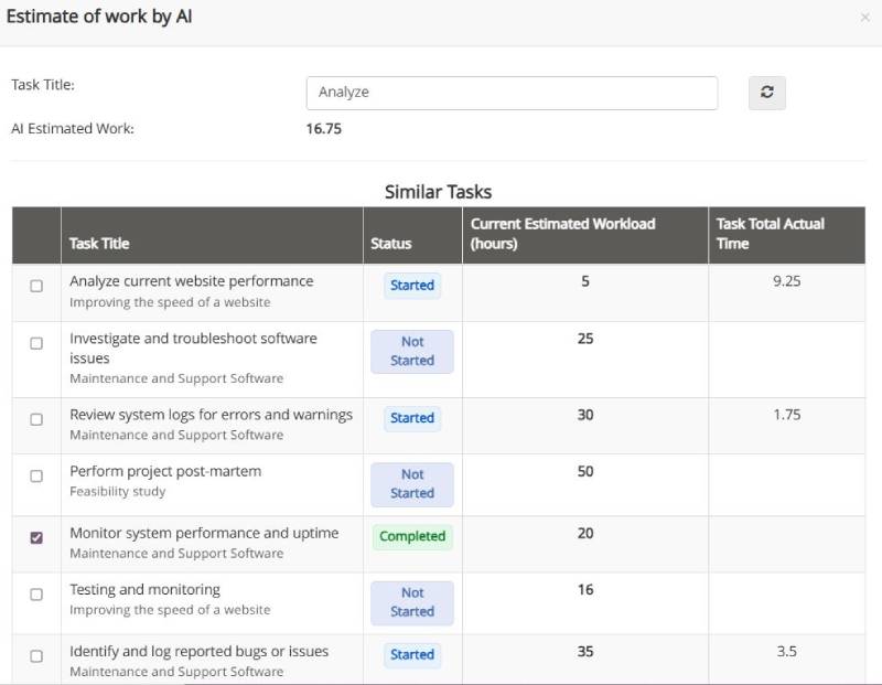 TaskBrowse update September 2025- AI-Powered Task Workload Estimation in TaskBrowse