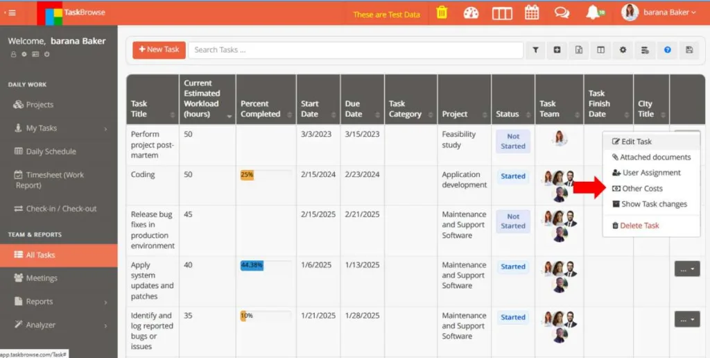 Faster Registration of Other Costs